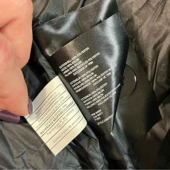 NWT Bernardo Eco Plume Long Puffer Coat Shiny hood size Largee - Picture 12 of 14